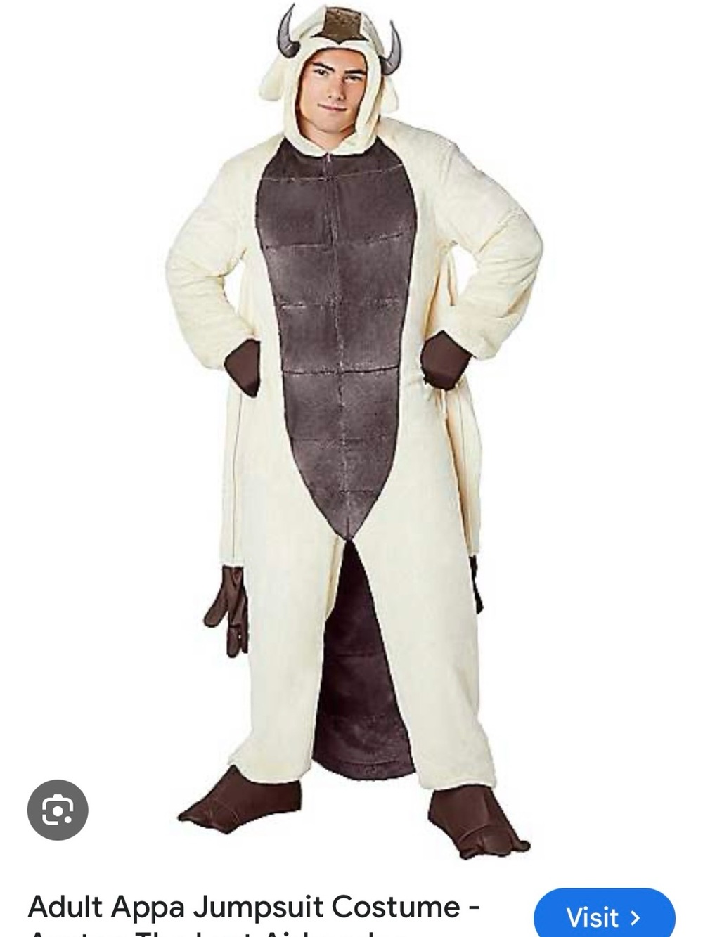 Appa Plush L/XL Jumpsuit Costume Spirit Halloween